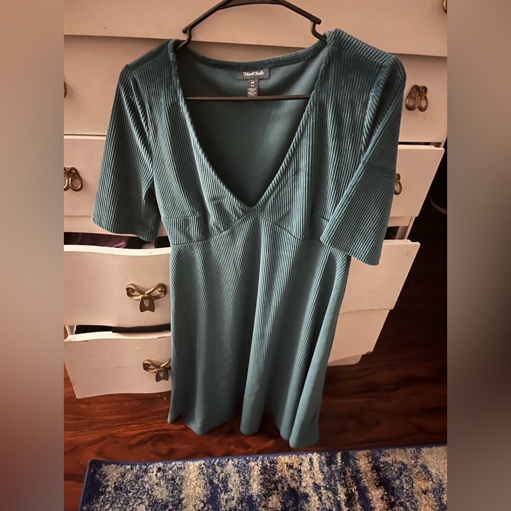 Green corduroy Modcloth dress